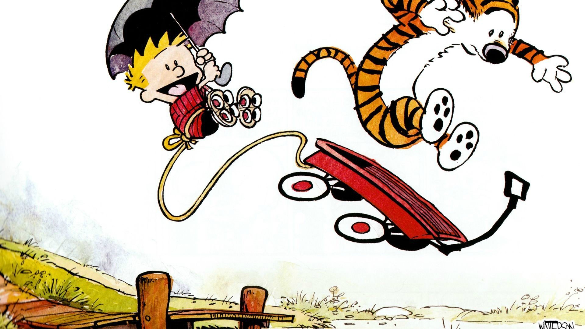 Calvin and Hobbes, Drawing HD Wallpapers / Desktop and Mobile Images