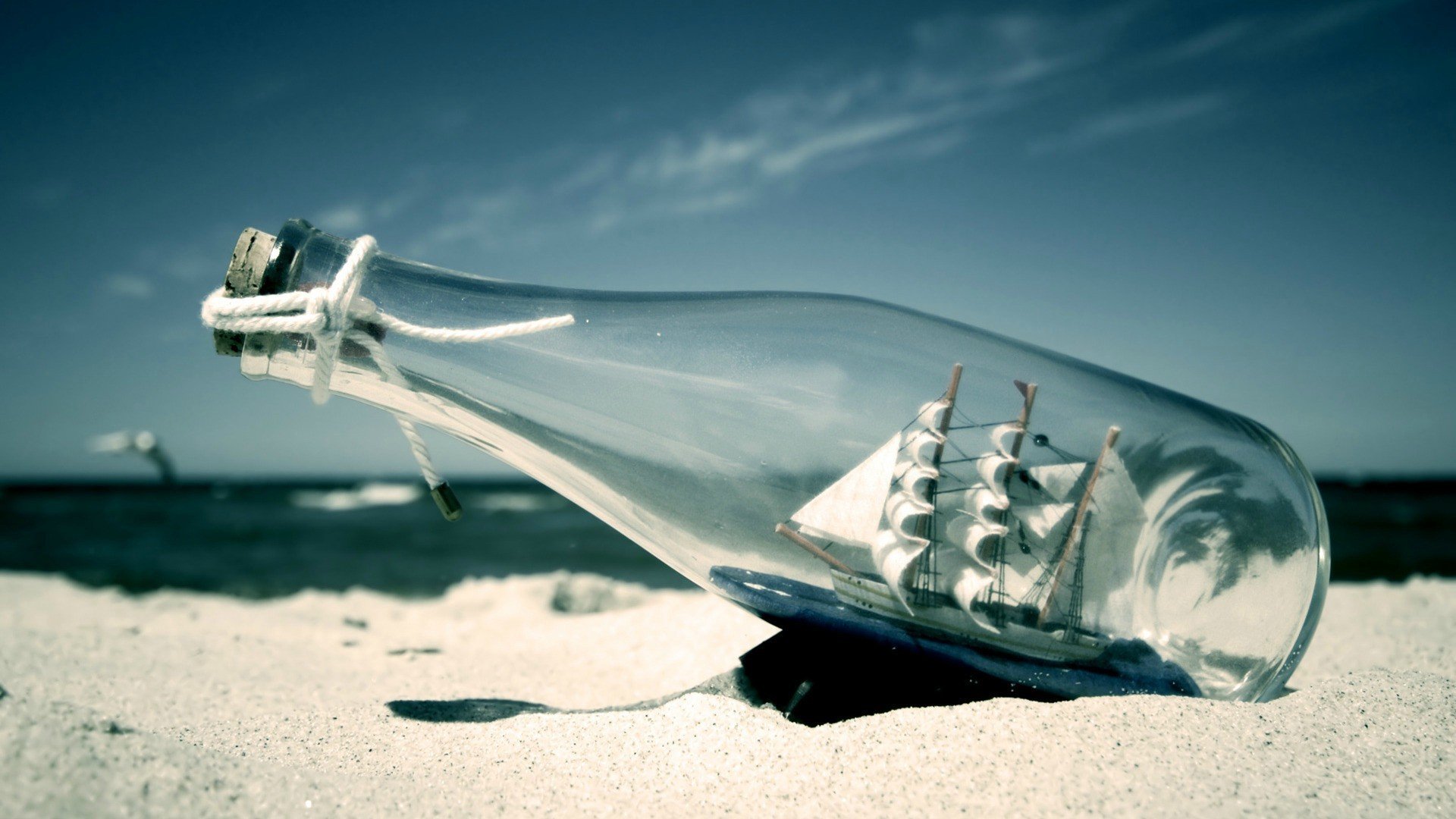 ship in a bottle Wallpaper