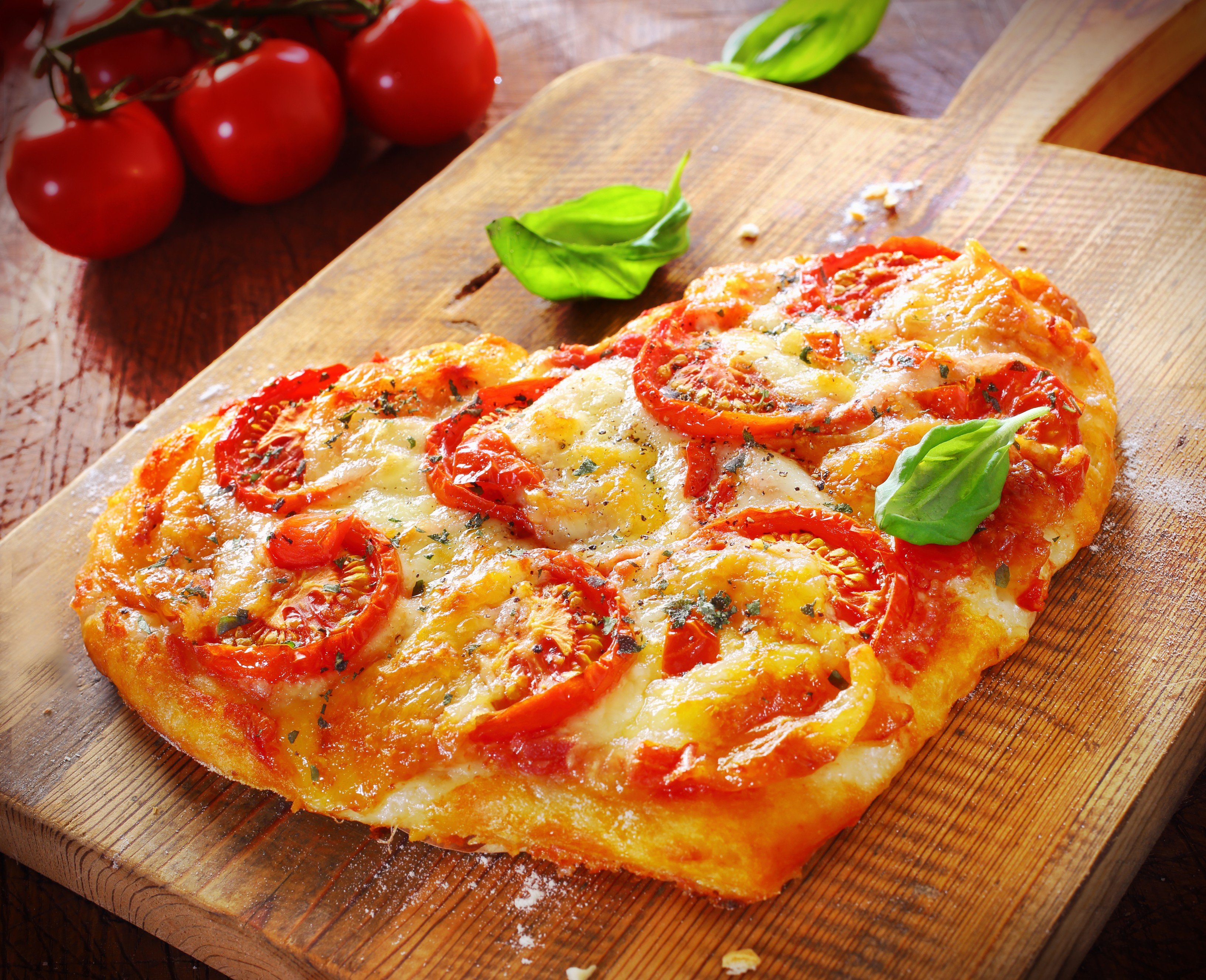 pizza, Food, Hearts, Tomatoes Wallpaper