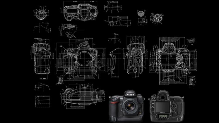diagrams, Schematic, Camera, Nikon HD Wallpaper Desktop Background