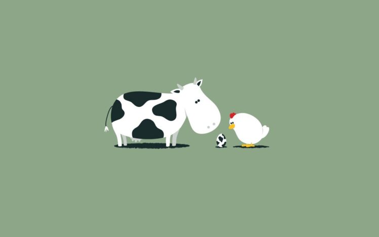 cows, Chickens, Eggs HD Wallpaper Desktop Background