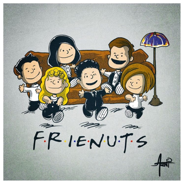 Friends (TV series), Peanuts (comic), Crossover HD Wallpaper Desktop Background