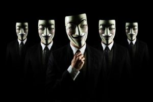 Anonymous, Men, Suits, Guy Fawkes mask, Black background