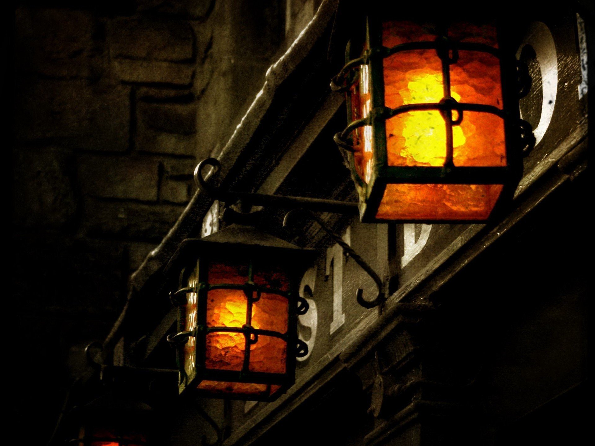 lantern, Dark, Building, Old building Wallpaper