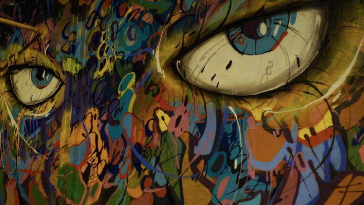 graffiti, Eyes HD Wallpaper Desktop Background
