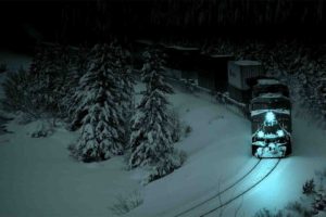 photography, Freight train, Train, Diesel locomotives, Night, Snow