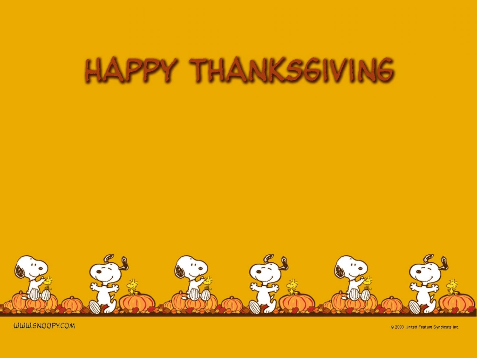 Peanuts (comic), Snoopy, Thanksgiving Wallpaper