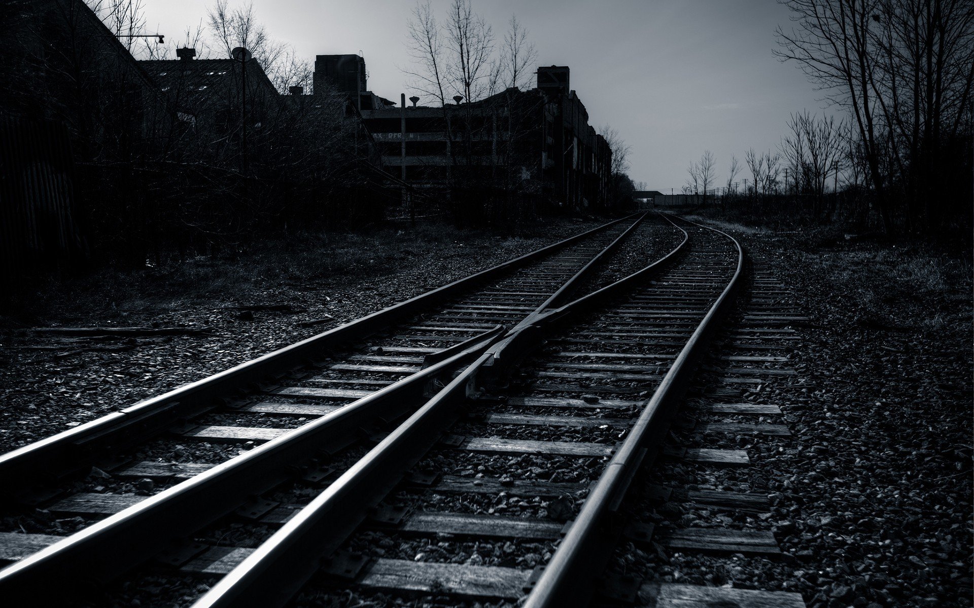 photography, Dark, Railway Wallpaper
