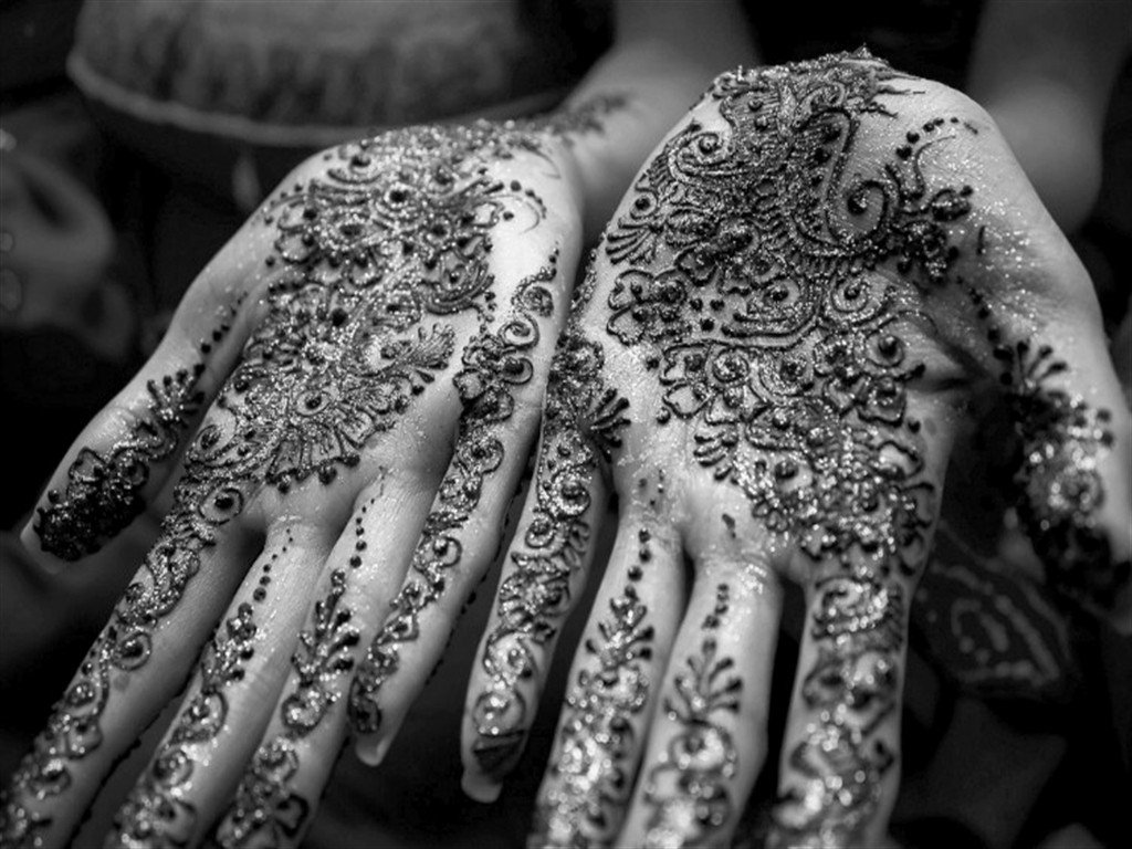 photography, Henna, Monochrome, Hand Wallpaper