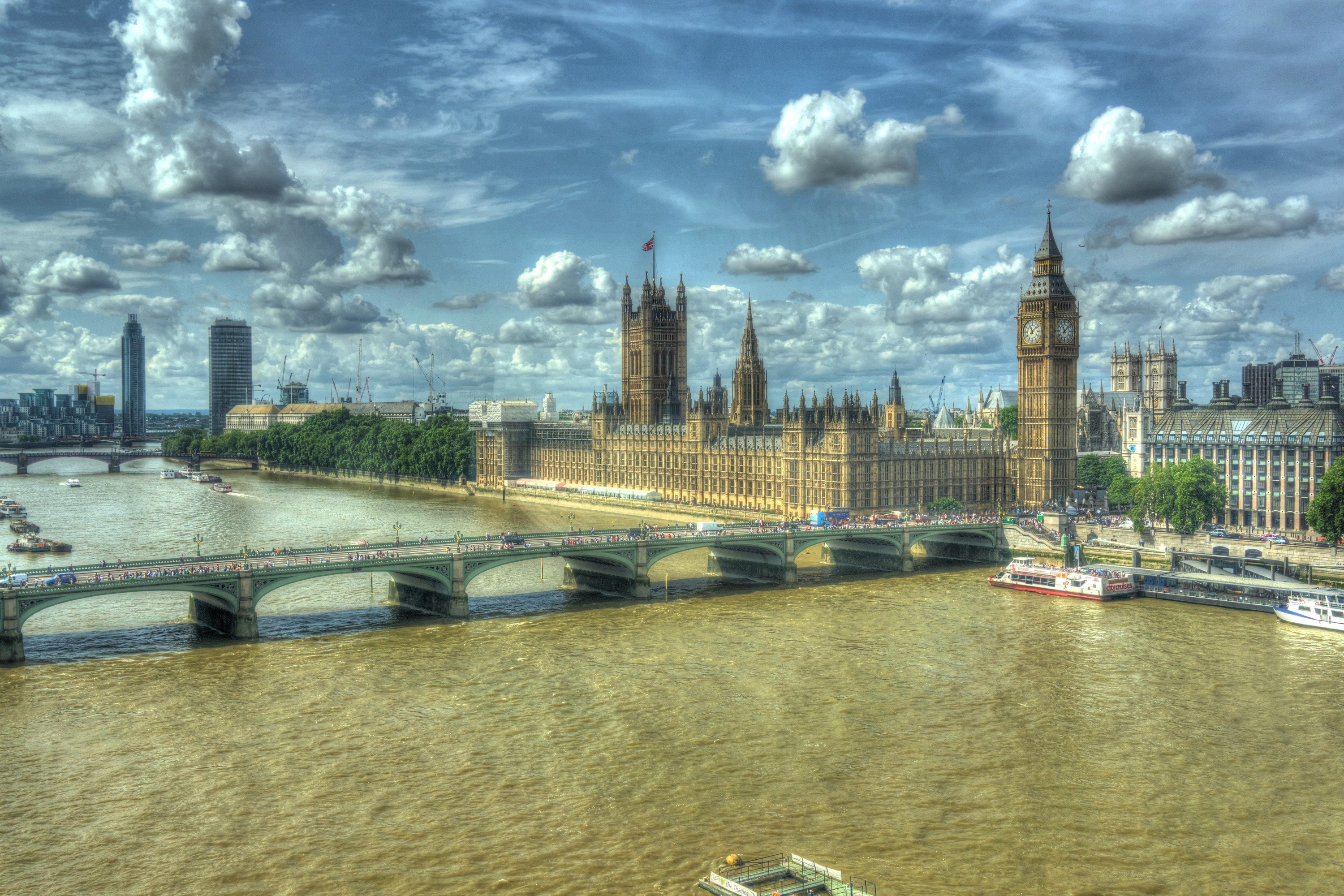 London, HDR, Bridge, Big Ben Wallpaper