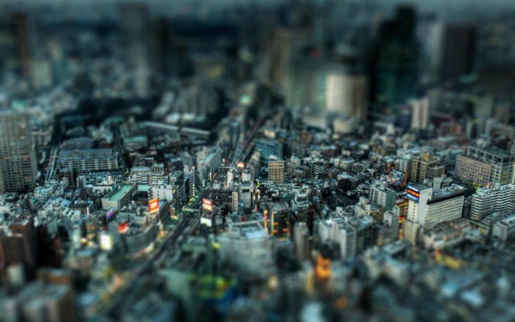 tilt shift, Cityscape, Photography, City, Japan HD Wallpaper Desktop Background