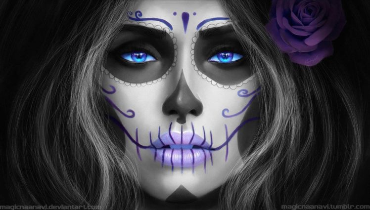 Sugar Skull, Face, Face paint HD Wallpaper Desktop Background