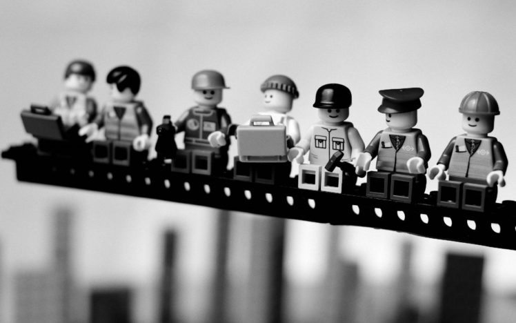 LEGO, Parody, Monochrome HD Wallpaper Desktop Background