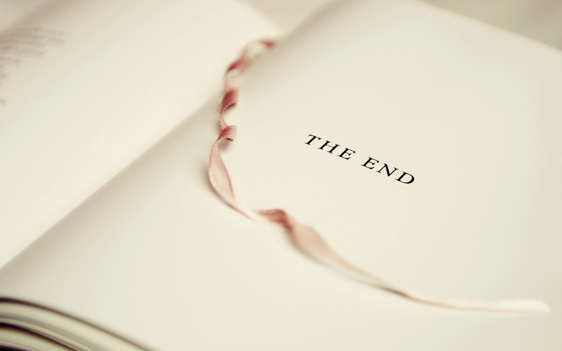 books, The End, White Wallpaper