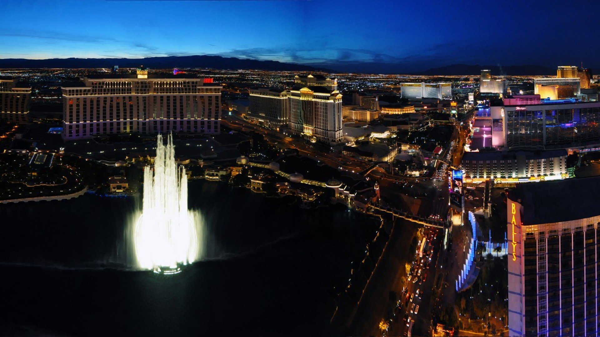 city, Las Vegas, Hotels, Fountain Wallpaper