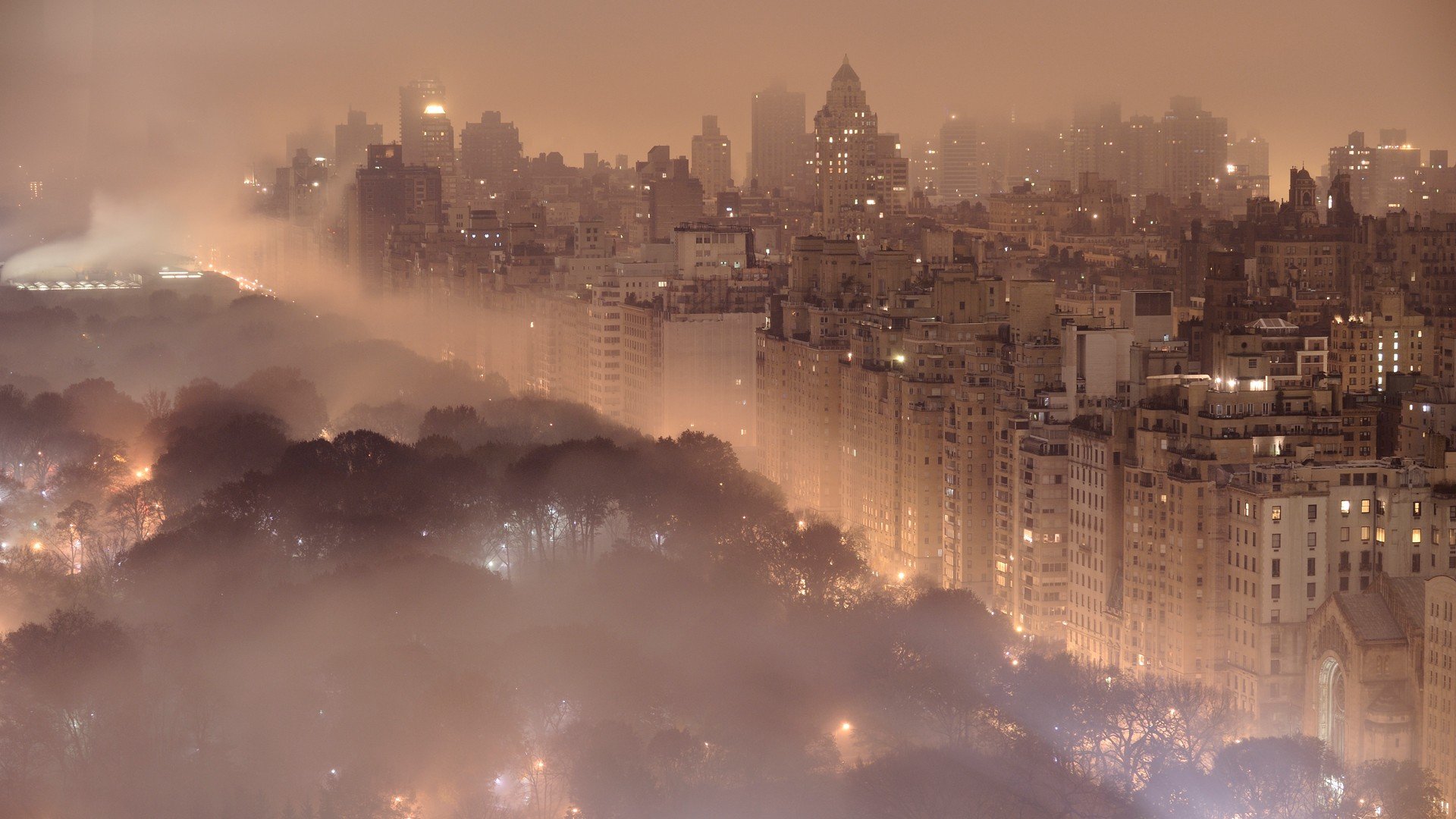 city, Smog, New York City Wallpaper