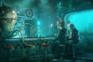 underwater, Restaurant, Robot, Octopus