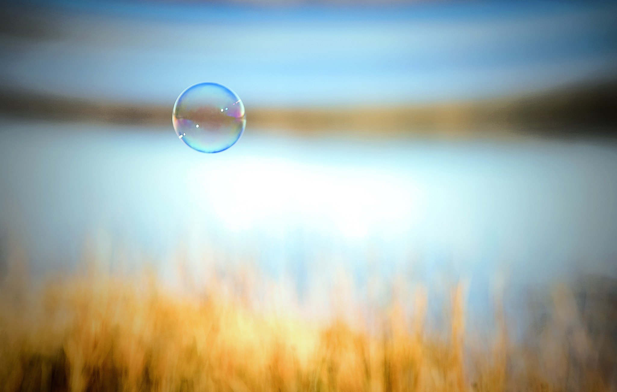 blurred, Bubbles, Floating Wallpaper
