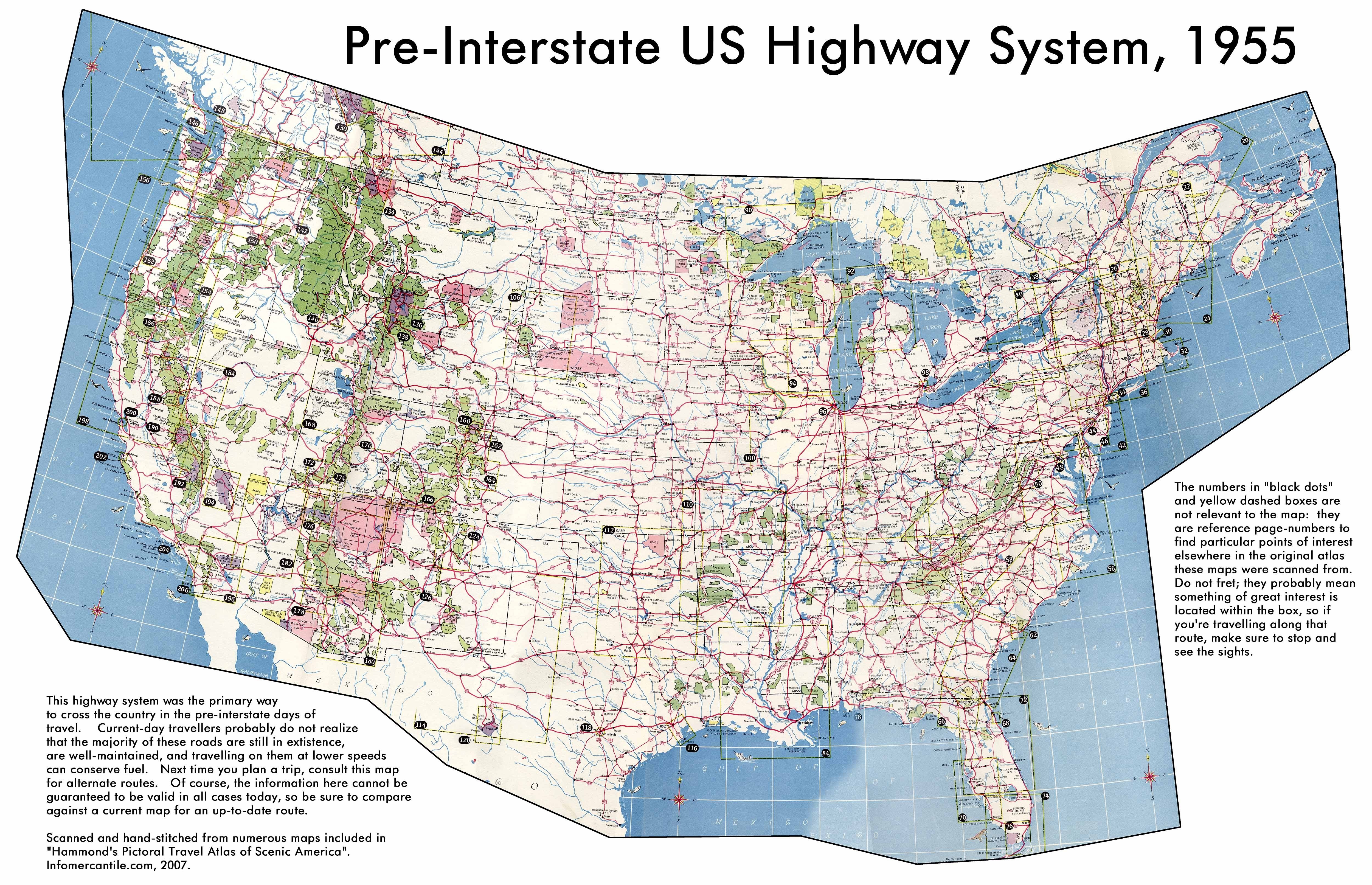 map, USA, Highway Wallpaper