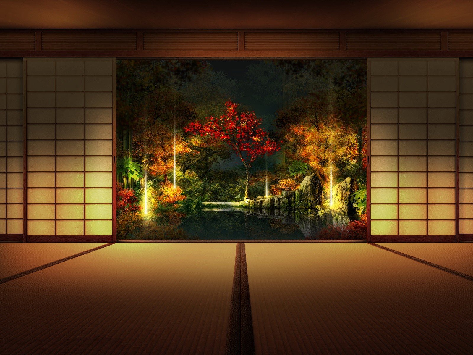 meditation, Japan, Room, Asian architecture Wallpaper