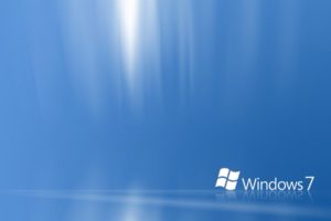 Windows 7, Microsoft Windows, Minimalism, Blue background