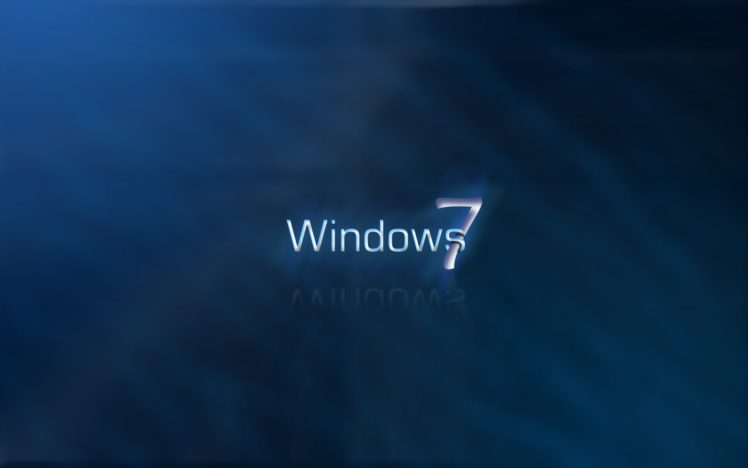 Windows 7, Microsoft Windows, Minimalism, Blue background HD Wallpaper Desktop Background