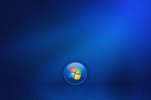 Microsoft Windows, Minimalism, Logo, Blue background