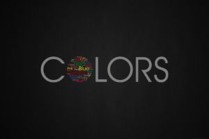 black background, Minimalism, Hybrid, Red, Blue, Green, Pink, Purple, Orange, Yellow