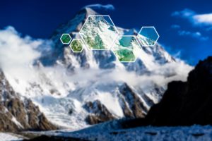 mountain, Hexagon, Blurred