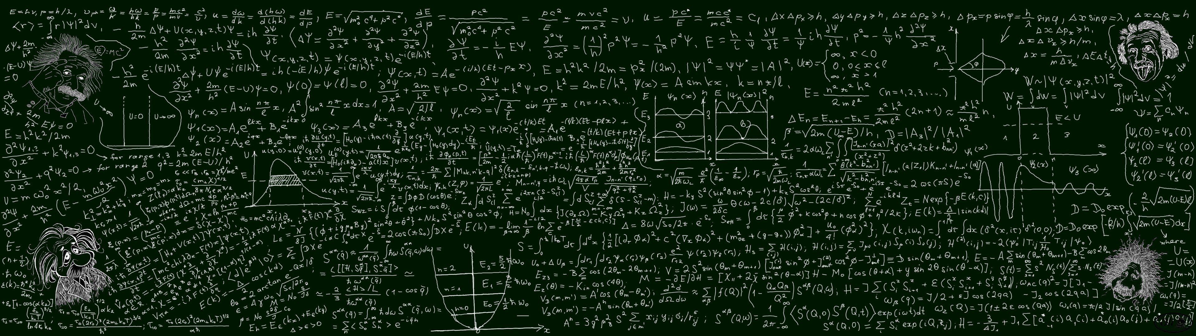 Blackboard, Mathematics, Quantum mechanics Wallpaper