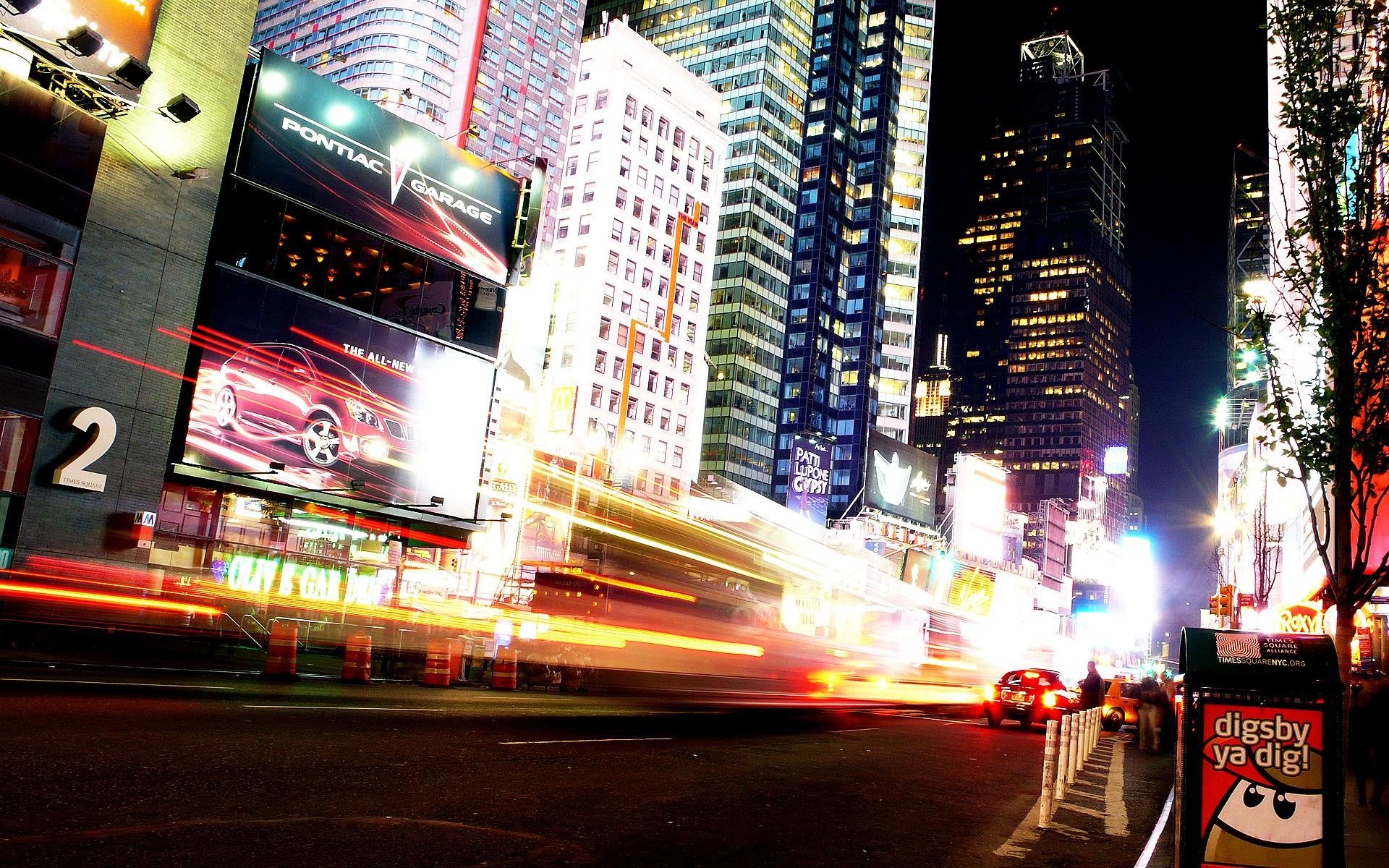 long exposure, Times Square Wallpaper