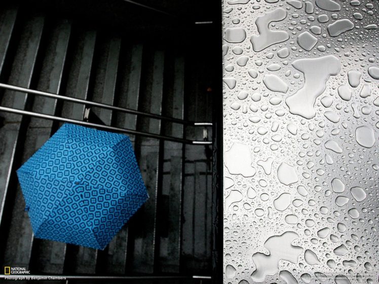 water, Umbrella, Rain, Stairs, National Geographic HD Wallpaper Desktop Background