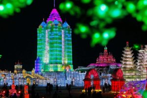 National Geographic, Festivals, China, Ice, Sculpture, Night, Lights