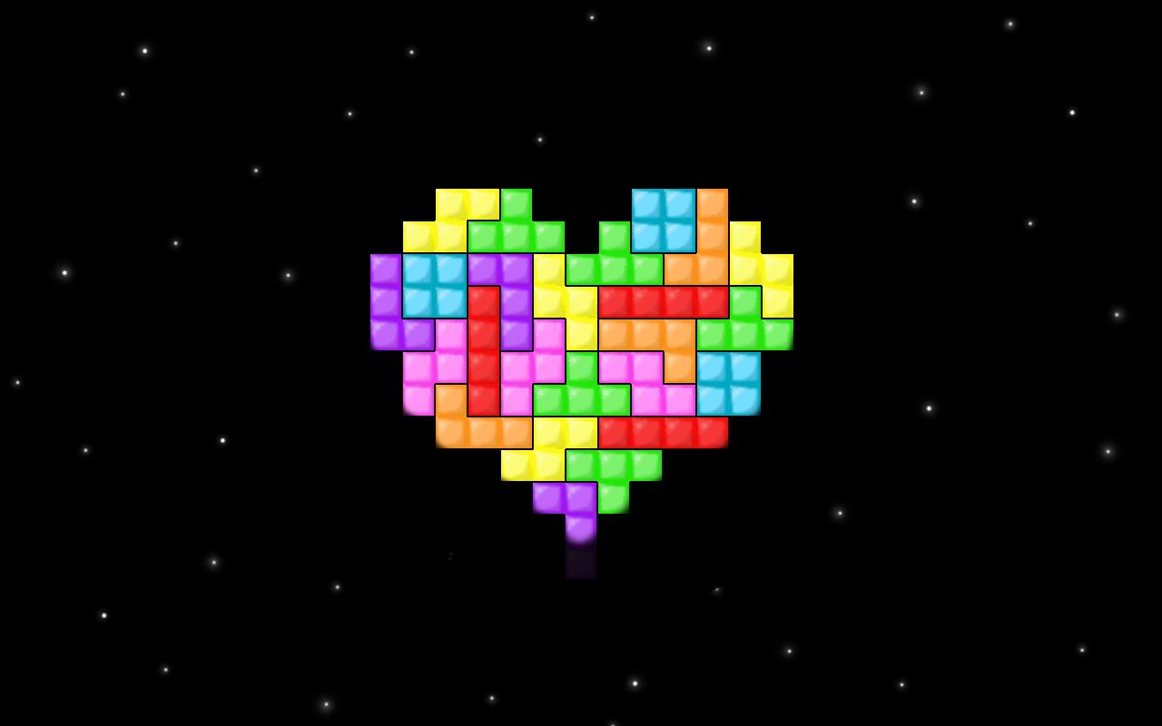 hearts, Tetris Wallpaper