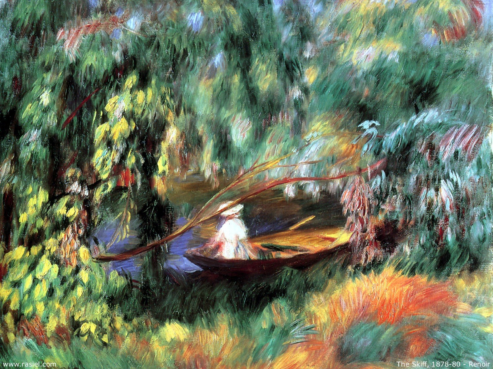 painting, Pierre Auguste Renoir, Boat, Classic art Wallpaper