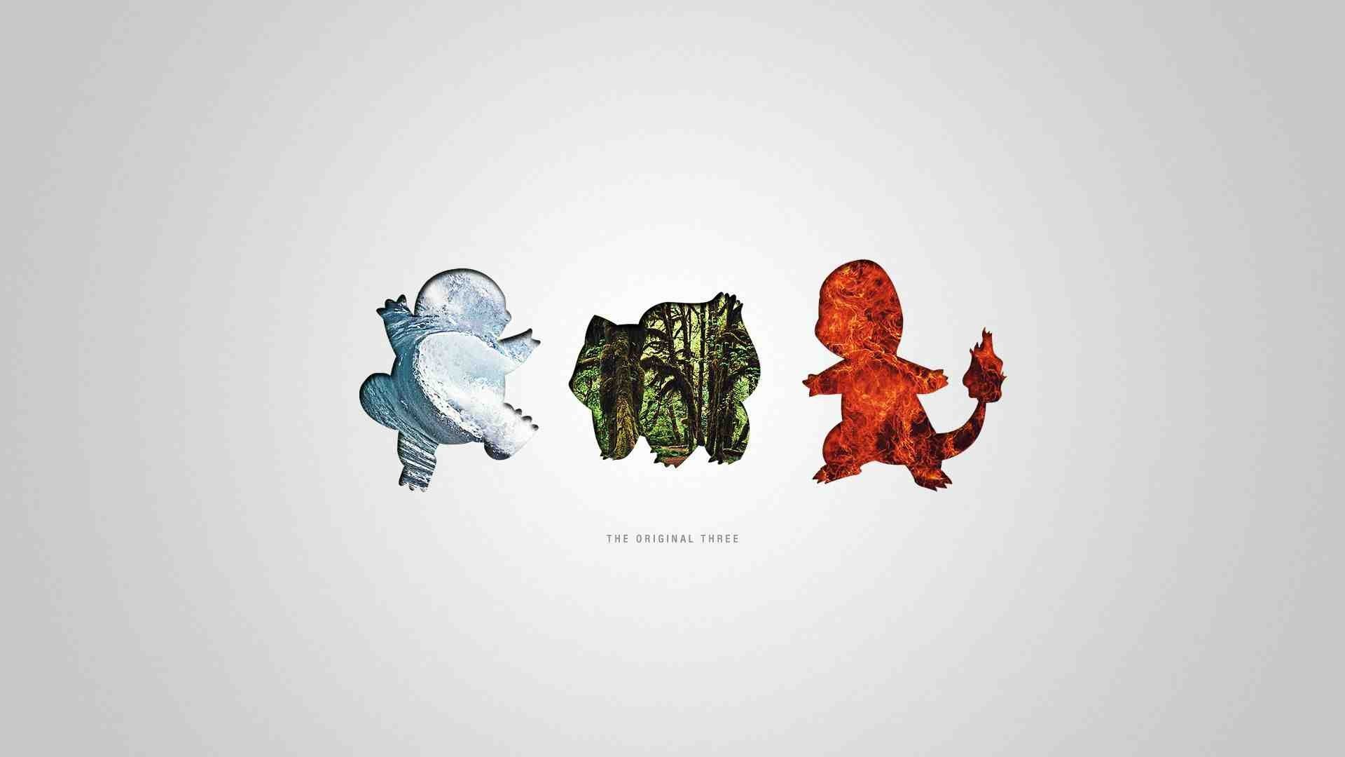 Charmander, Bulbasaur, Squirtle, Pokemon First Generation Wallpaper