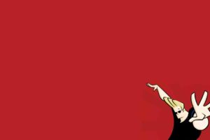 Johnny Bravo, Red background, Minimalism