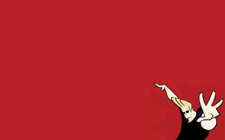 Johnny Bravo, Red background, Minimalism HD Wallpaper Desktop Background
