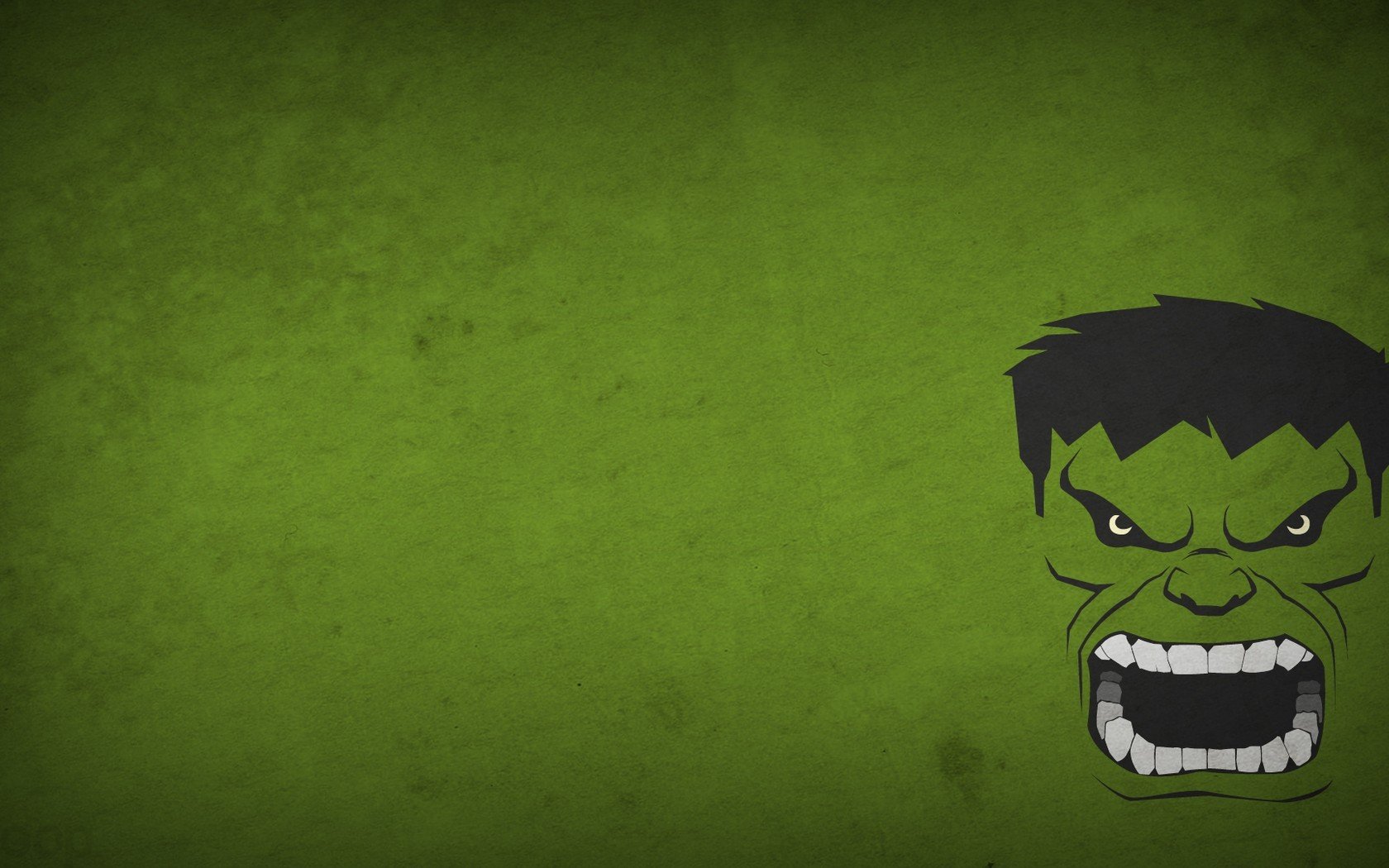 Hulk, Green background, Blo0p, Minimalism, Superhero, Green Wallpaper