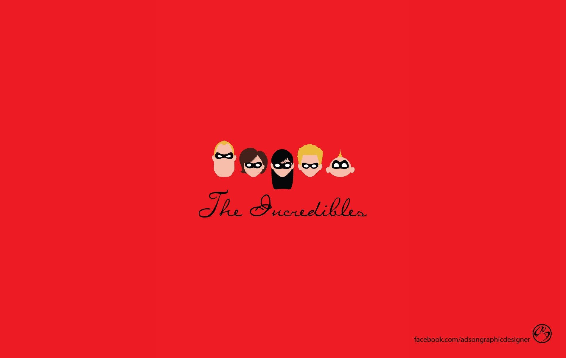The Incredibles, Minimalism, Red Wallpaper
