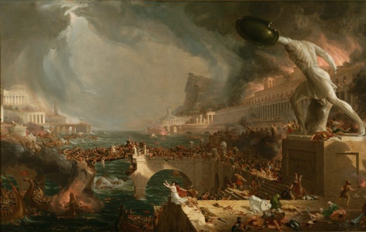 Thomas Cole, The Course of Empire: Destruction, Painting, Classic art HD Wallpaper Desktop Background