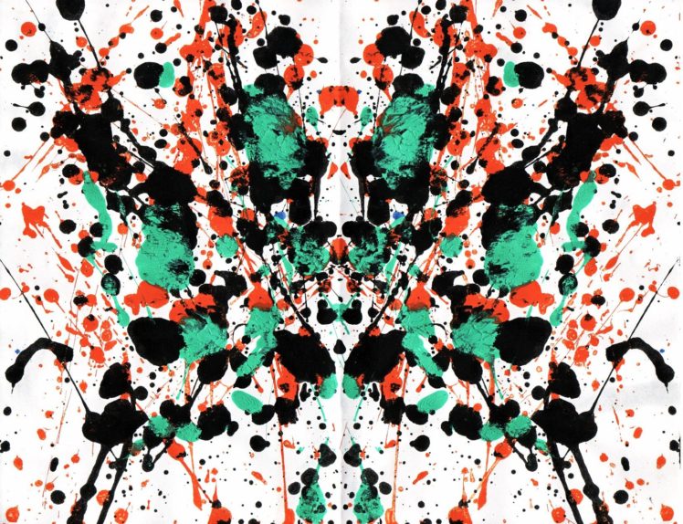 Rorschach test, Paint splatter, Ink, Symmetry HD Wallpaper Desktop Background