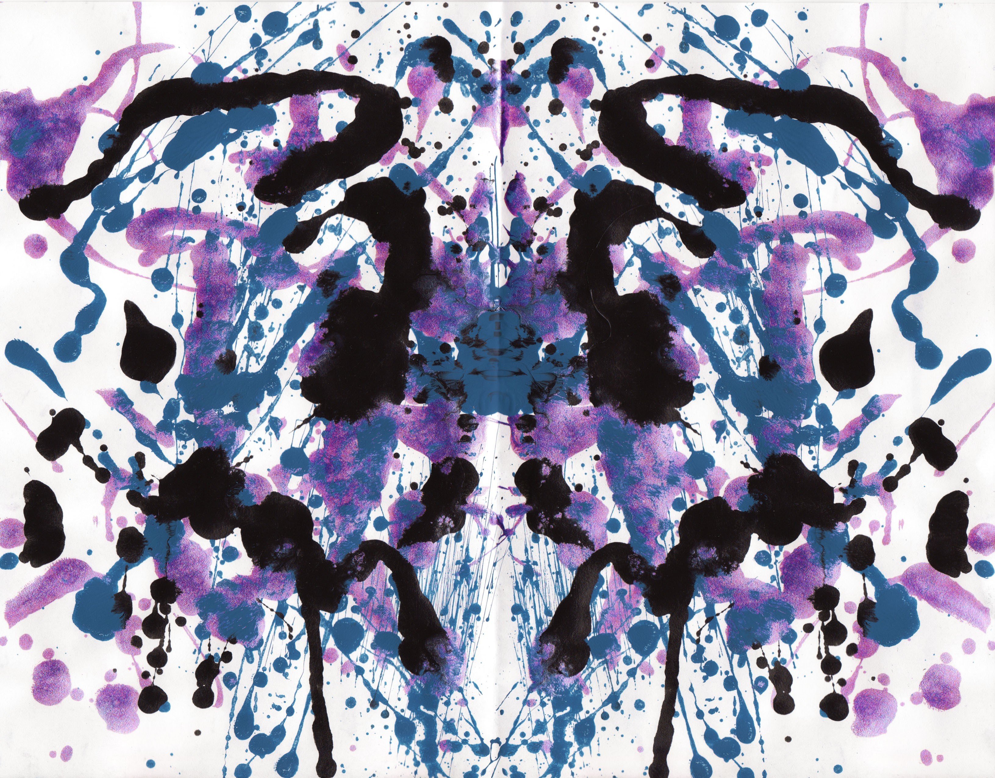 ink, Symmetry, Paint splatter, Rorschach test Wallpaper