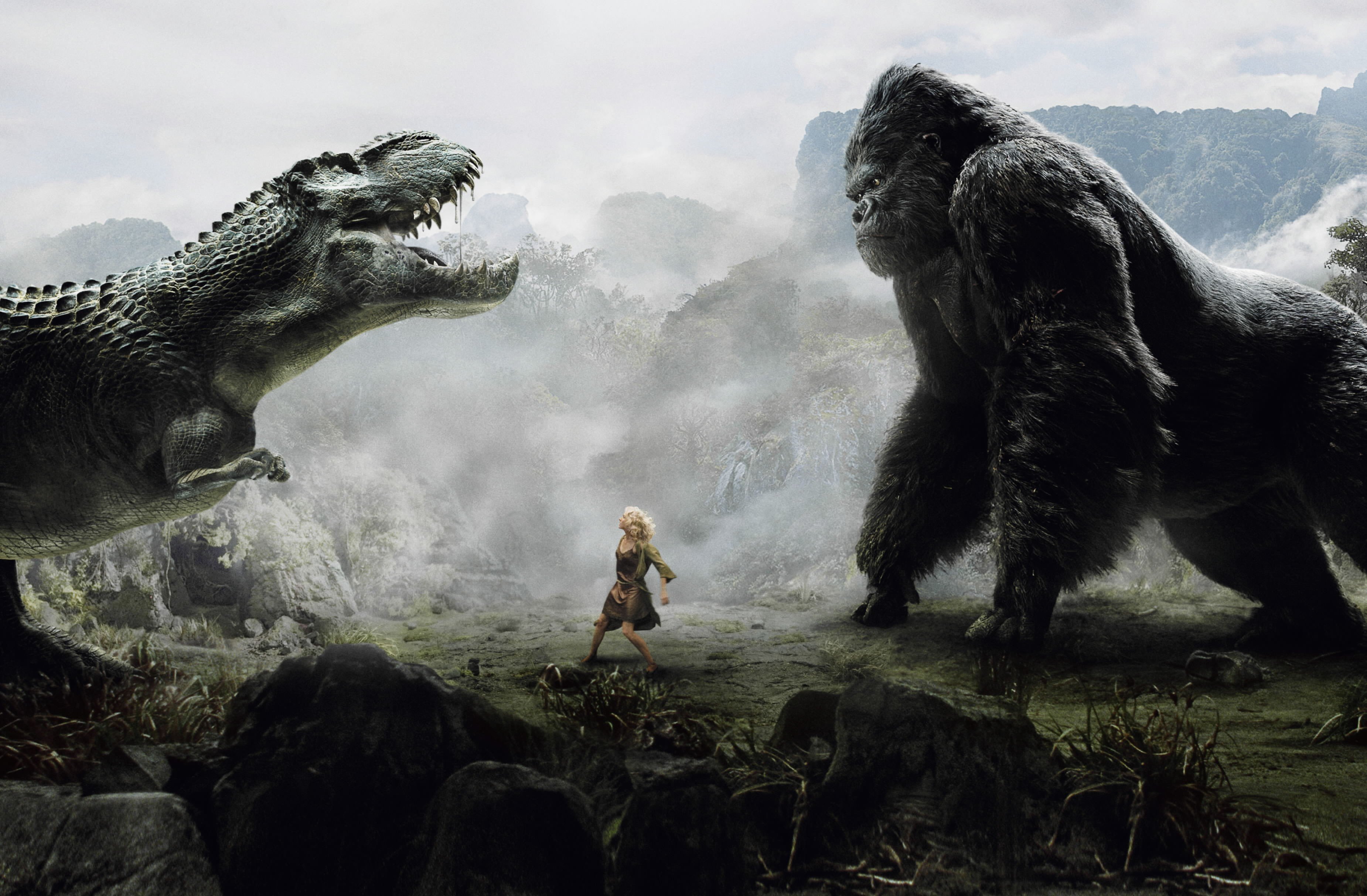 King Kong, T Rex, Naomi Watts Wallpaper