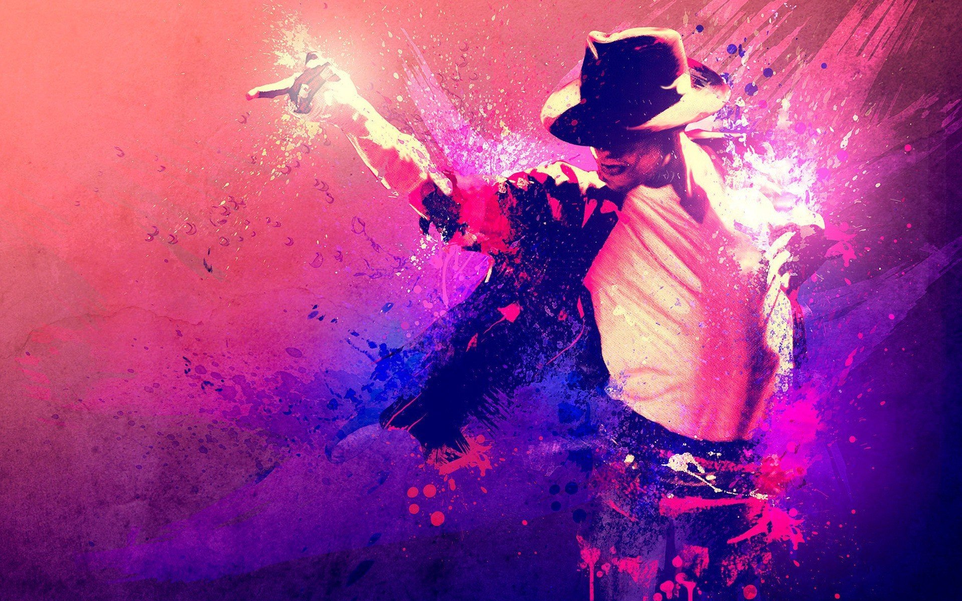 Michael Jackson, Singer, Paint splatter Wallpaper