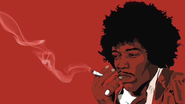 Jimi Hendrix, Musicians, Fan art, Red, Joints HD Wallpaper Desktop Background