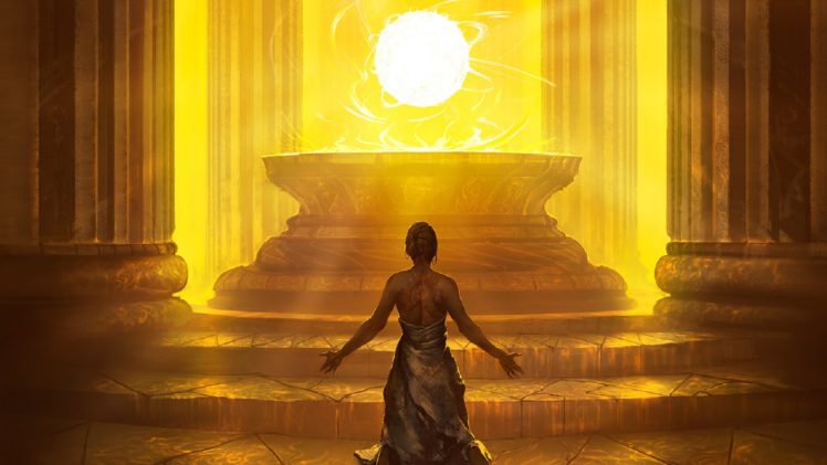 pillar, Yellow, Born of the Gods, Magic: The Gathering HD Wallpaper Desktop Background