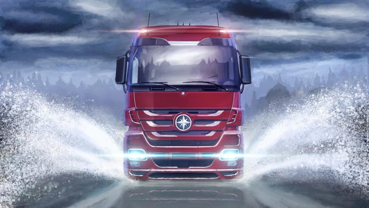 euro truck simulator, SCS Software, Trucks HD Wallpaper Desktop Background