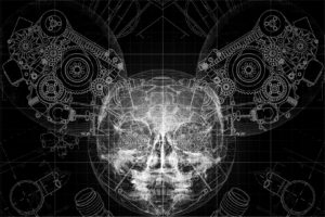 deadmau5, Skull, Gears, Helmet, X rays
