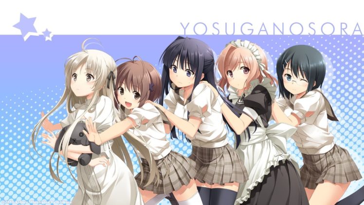 Yosuga no Sora, Anime girls, Kasugano Sora, Amatsume Akira, Migiwa Kazuha, Yorihime Nao HD Wallpaper Desktop Background